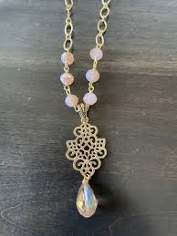 Rose Gold Filigree Necklace